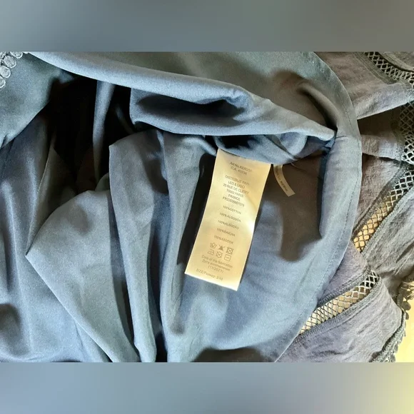 Navy Blue Lace Trim Dress - Picture 14 of 15